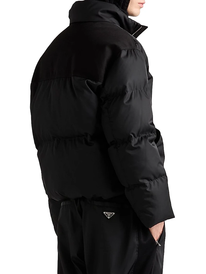 Cropped Re-Nylon Down Jacket