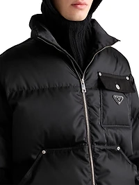 Cropped Re-Nylon Down Jacket