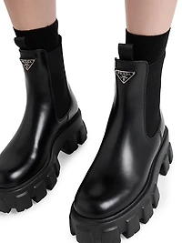 Monolith Brushed Leather Chelsea Boots