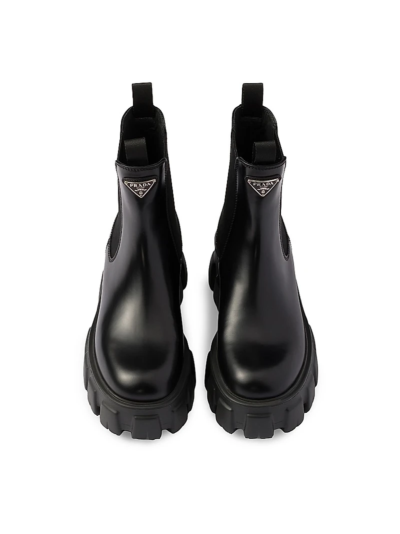 Monolith Brushed Leather Chelsea Boots