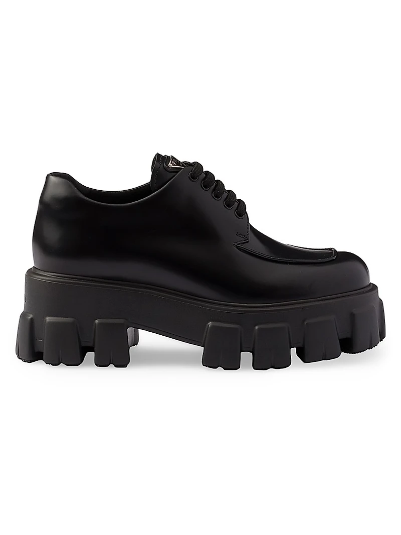 Women's Monolith Brushed Leather Lace-Up Shoes