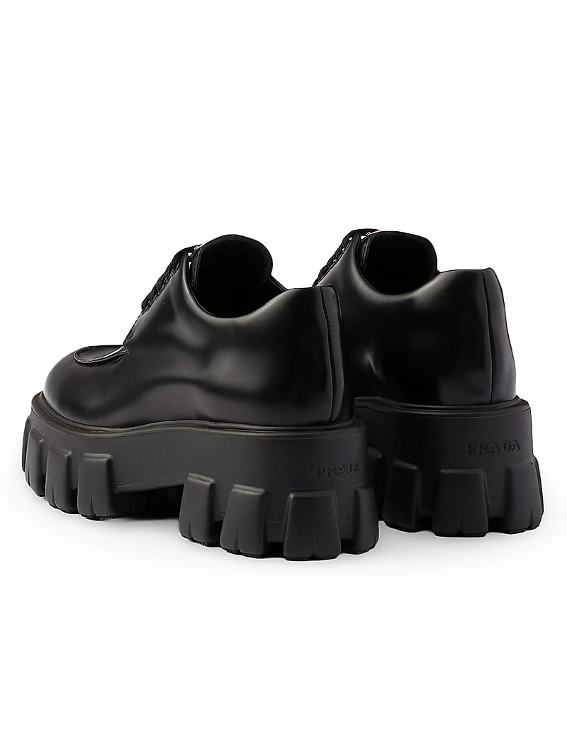 Women's Monolith Brushed Leather Lace-Up Shoes