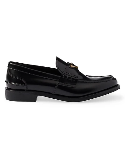 Brushed Leather Loafers