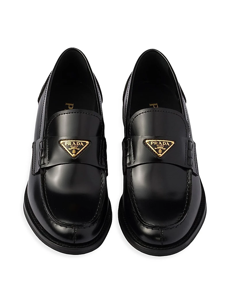 Women's Brushed Leather Loafers