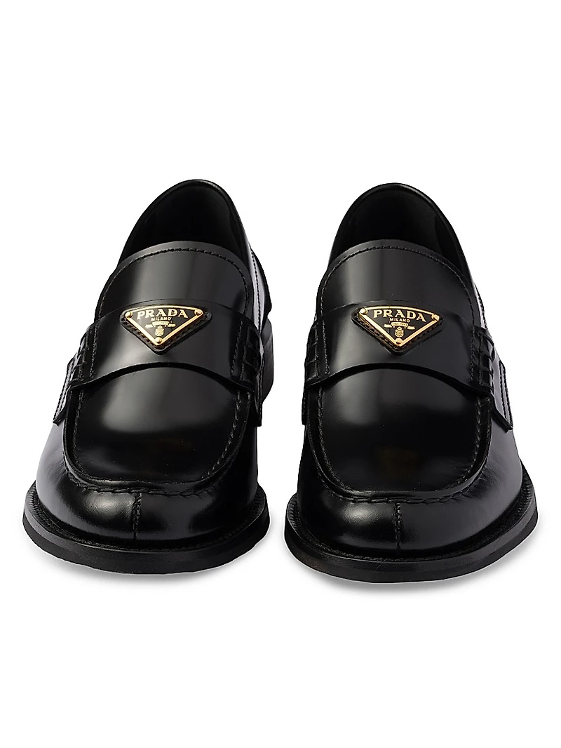 Women's Brushed Leather Loafers