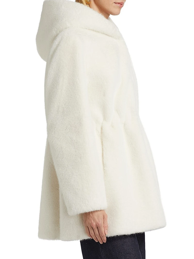 Faux-Mink Hooded Parka