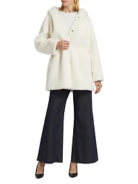 Faux-Mink Hooded Parka