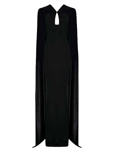 Maia Cape-Back Gown