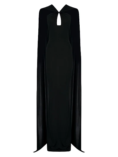 Maia Cape-Back Gown