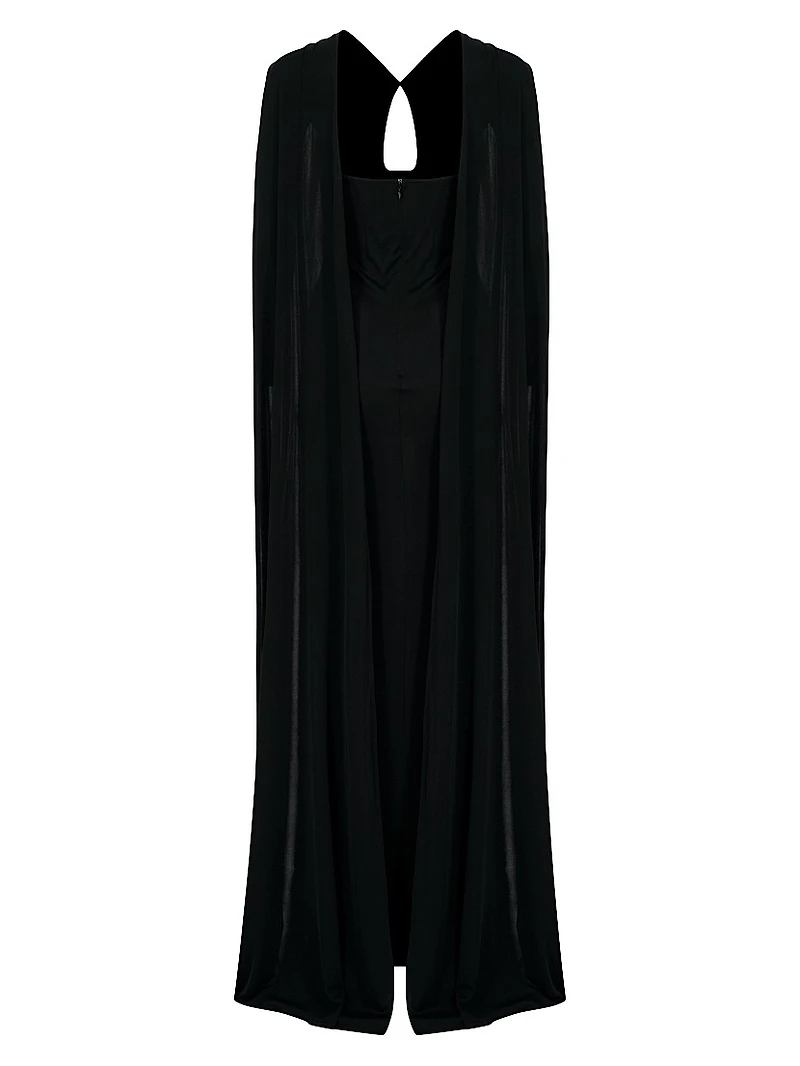 Maia Cape-Back Gown