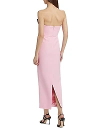 Elea Bow Strapless Cocktail Gown