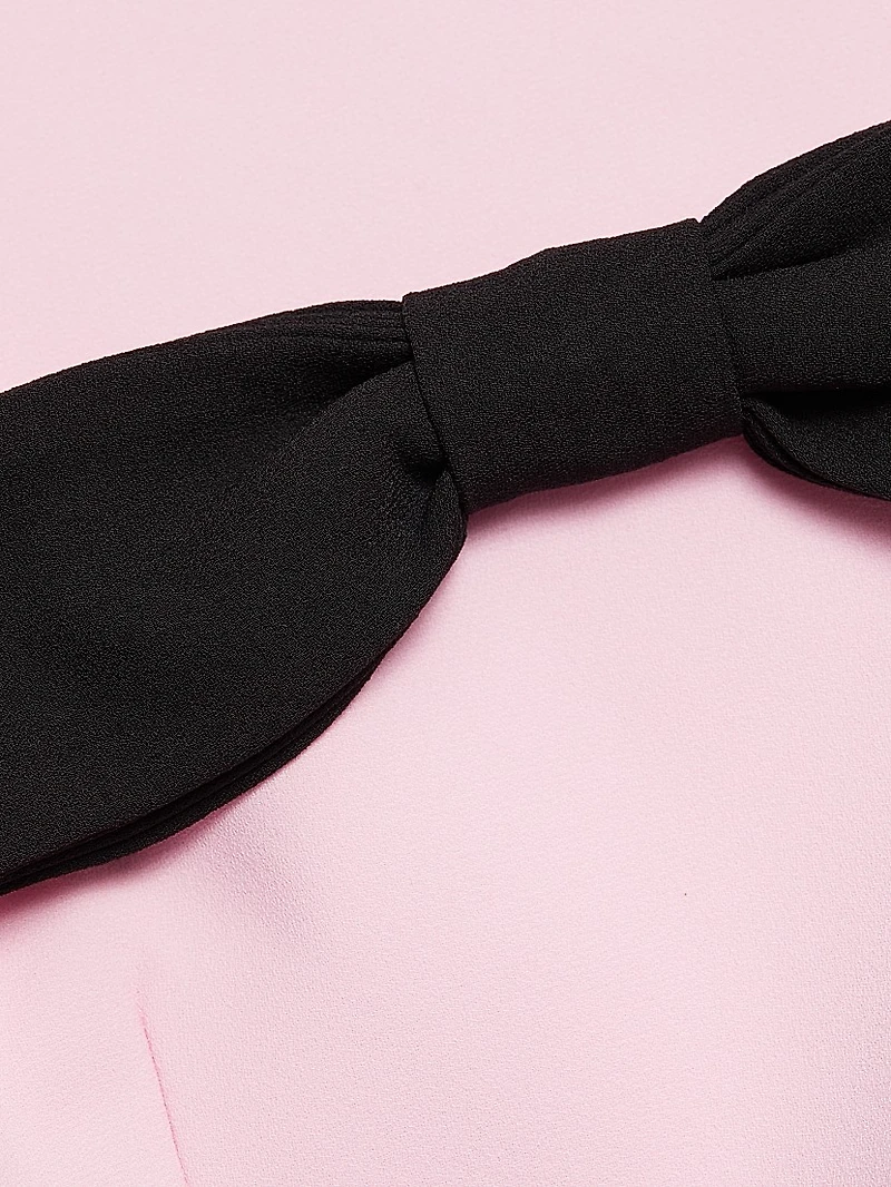 Elea Bow Strapless Cocktail Gown