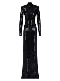 Donyale Sequined Backless Dress