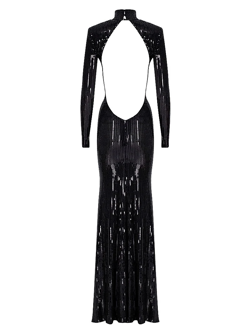 Donyale Sequined Backless Dress
