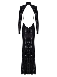 Donyale Sequined Backless Dress