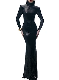 Donyale Sequined Backless Dress