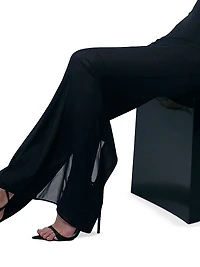 Europa Mesh-Trim Body-Con Maxi Dress