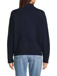 Small Croc Cashmere Mock Turtleneck Sweater