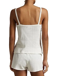 Polo Pointelle Tank Boxer Pajamas