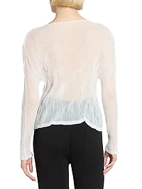 Chiffon Twist Plissé Shirt