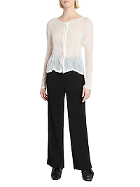 Chiffon Twist Plissé Shirt