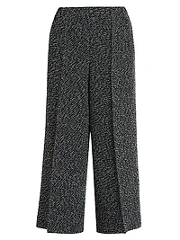 Warm Pleats Woven Straight-Leg Pants