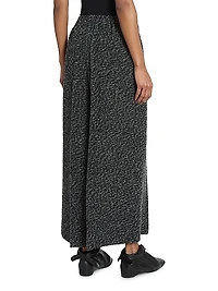 Warm Pleats Woven Straight-Leg Pants