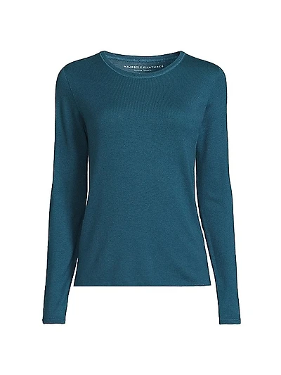 Machine-Washable Cashmere Long-Sleeve Sweater