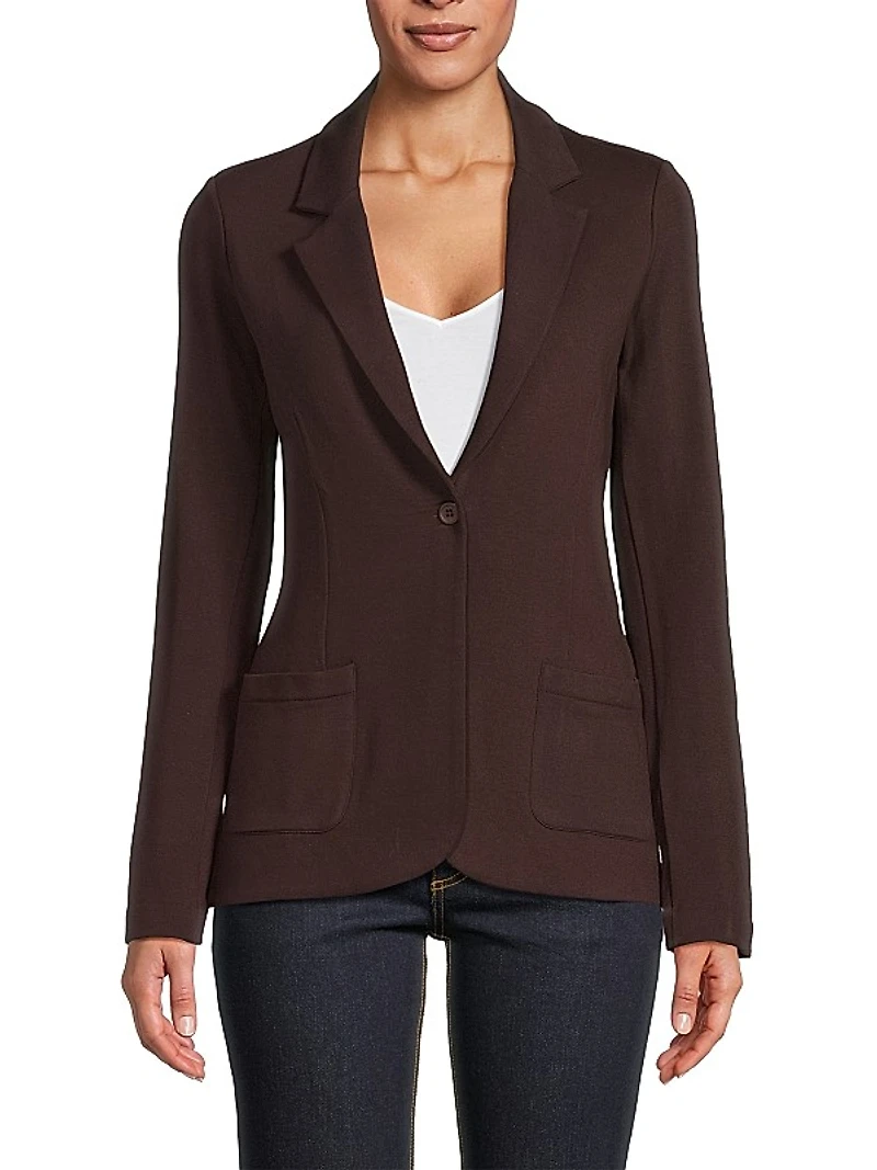 Stretch Single-Breasted Blazer