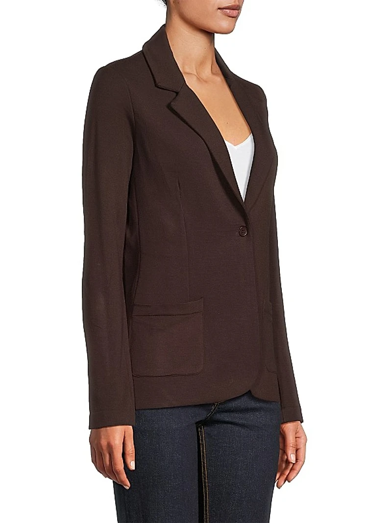 Stretch Single-Breasted Blazer