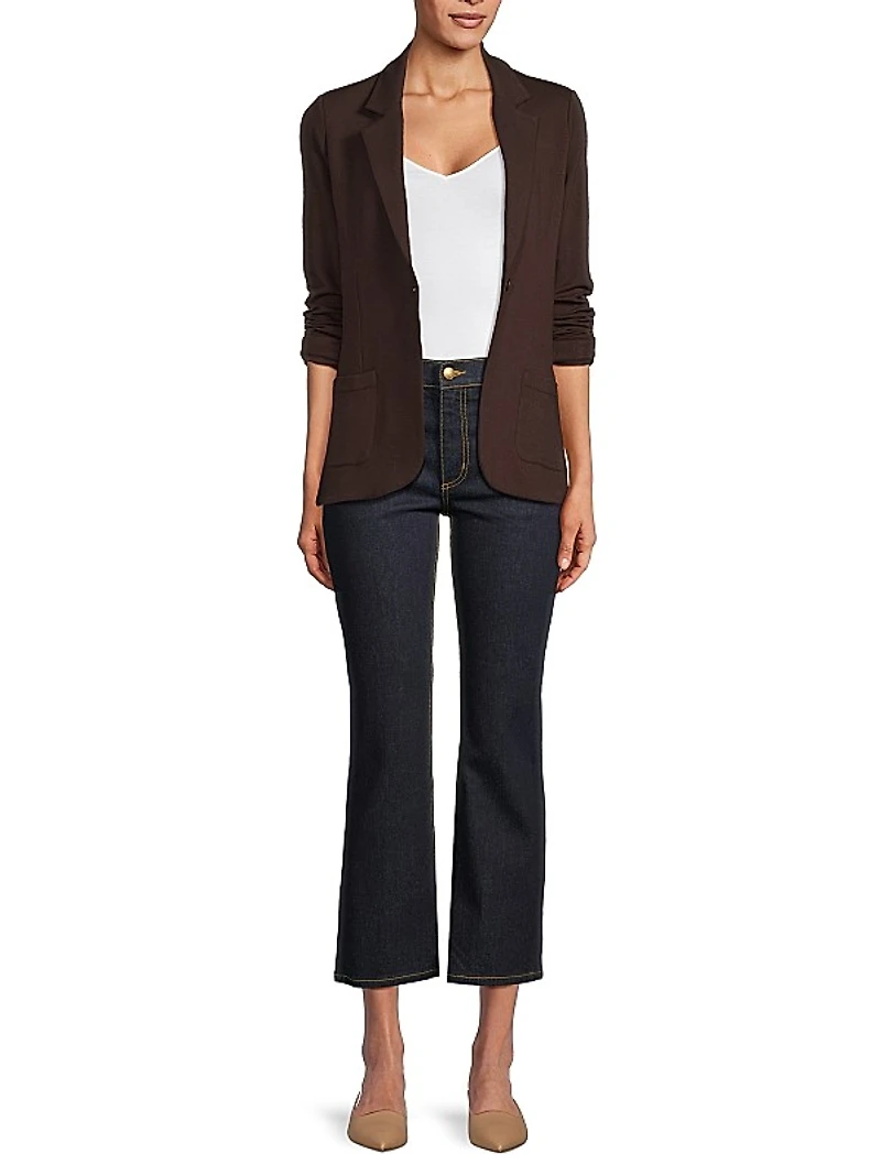 Stretch Single-Breasted Blazer