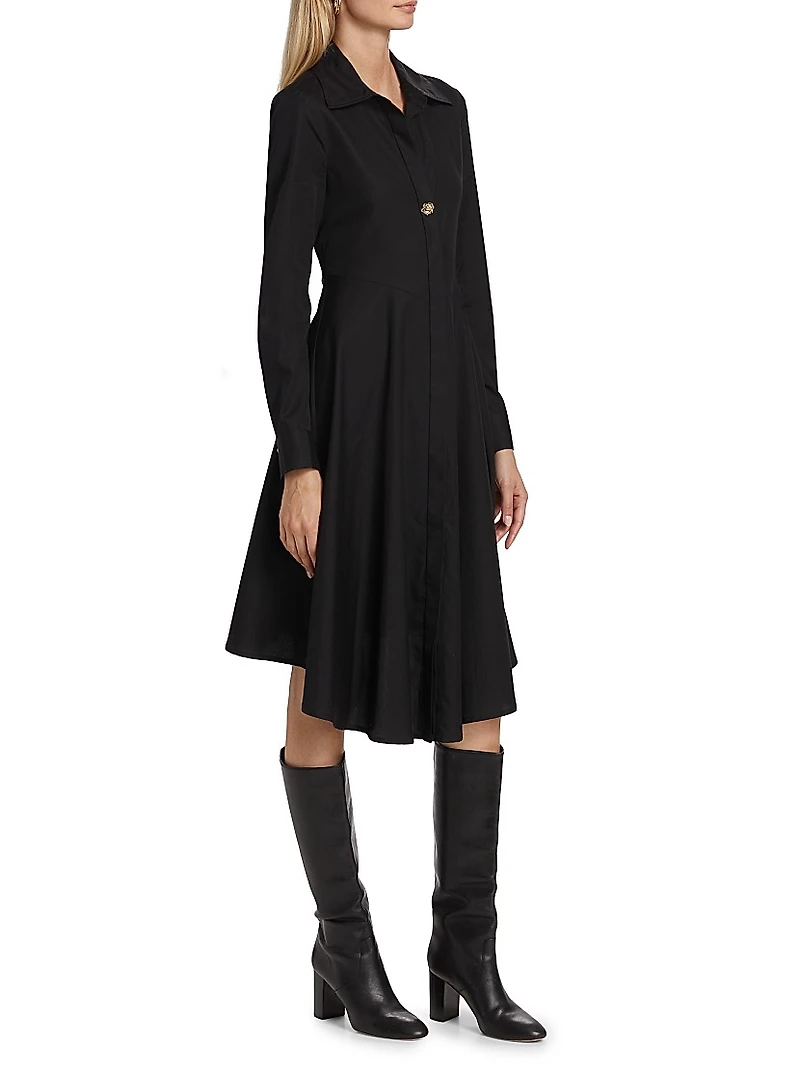 Helene Asymmetrical Knee-Length Shirtdress