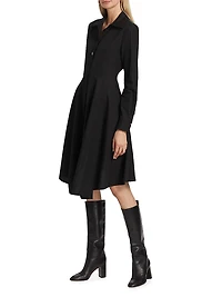 Helene Asymmetrical Knee-Length Shirtdress