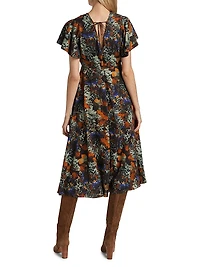 Cecile Flutter Sleeve Midi-Dress
