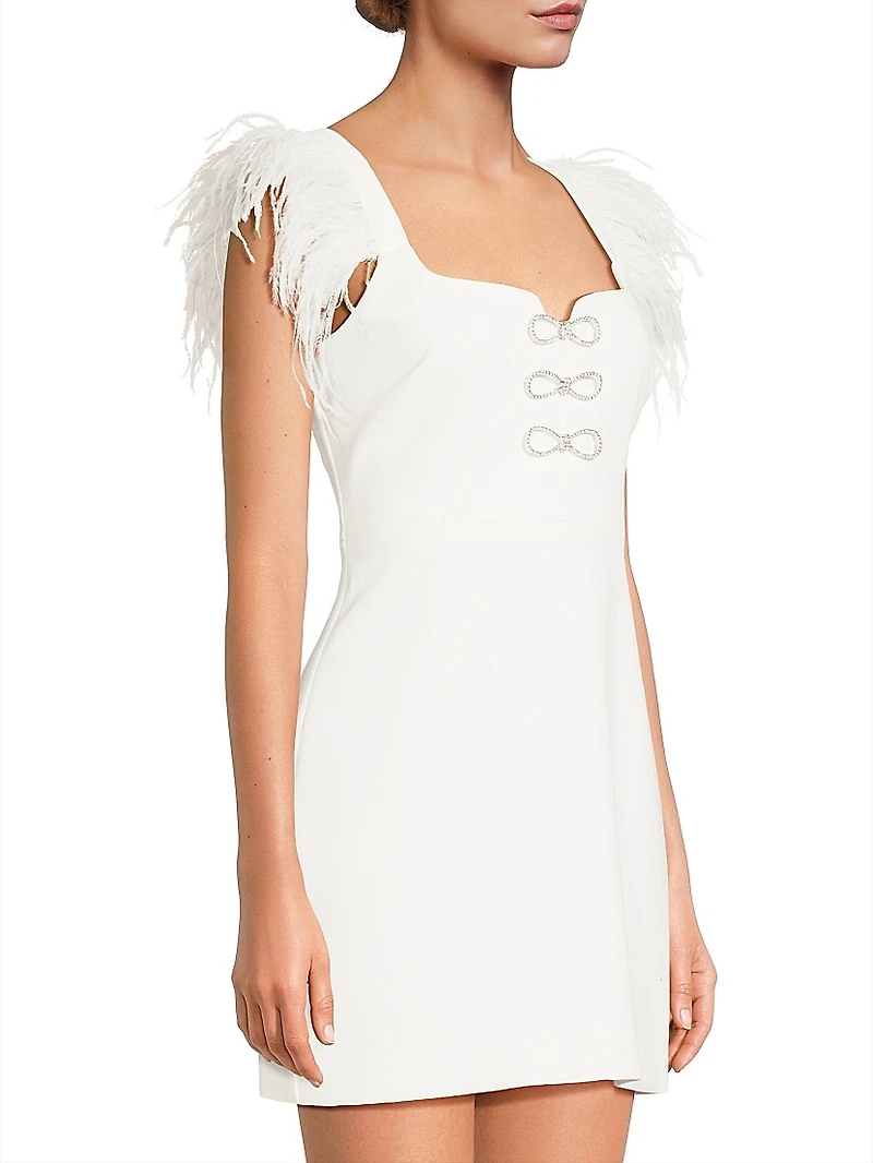 Rizzo Embellished Sweetheart Minidress