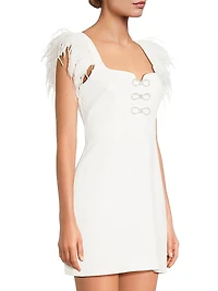 Rizzo Embellished Sweetheart Minidress