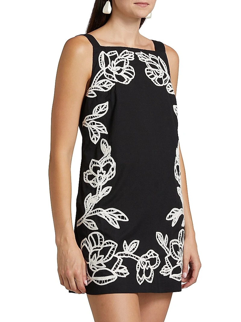 Daha Embellished Cotton-Blend A-line Minidress