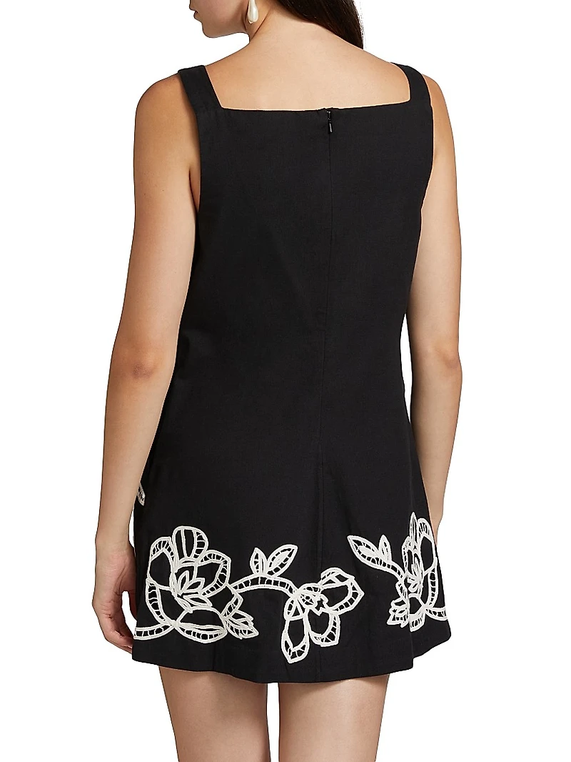 Daha Embellished Cotton-Blend A-line Minidress