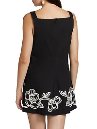 Daha Embellished Cotton-Blend A-line Minidress