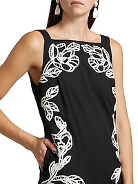 Daha Embellished Cotton-Blend A-line Minidress