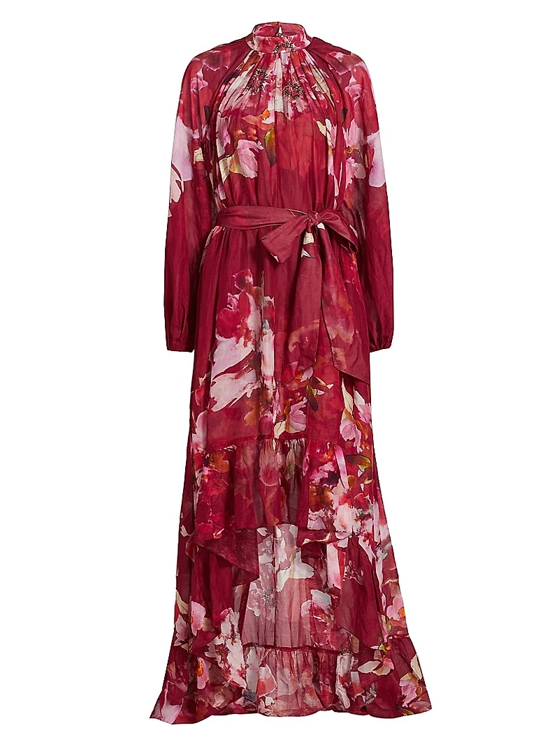 Tuhi Floral High-Low Maxi Dress