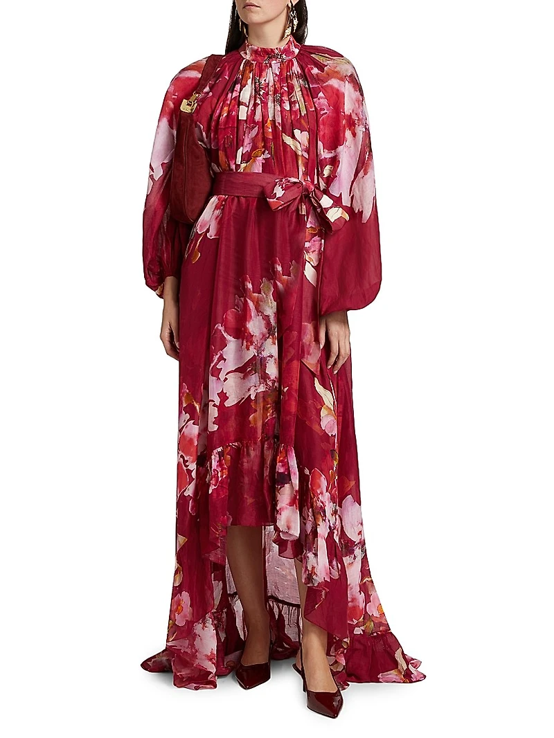 Tuhi Floral High-Low Maxi Dress