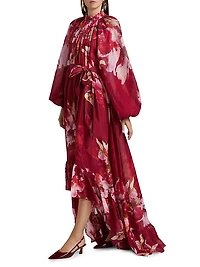 Tuhi Floral High-Low Maxi Dress