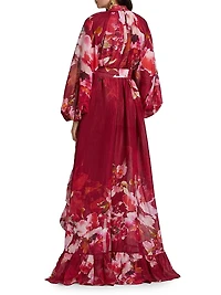 Tuhi Floral High-Low Maxi Dress