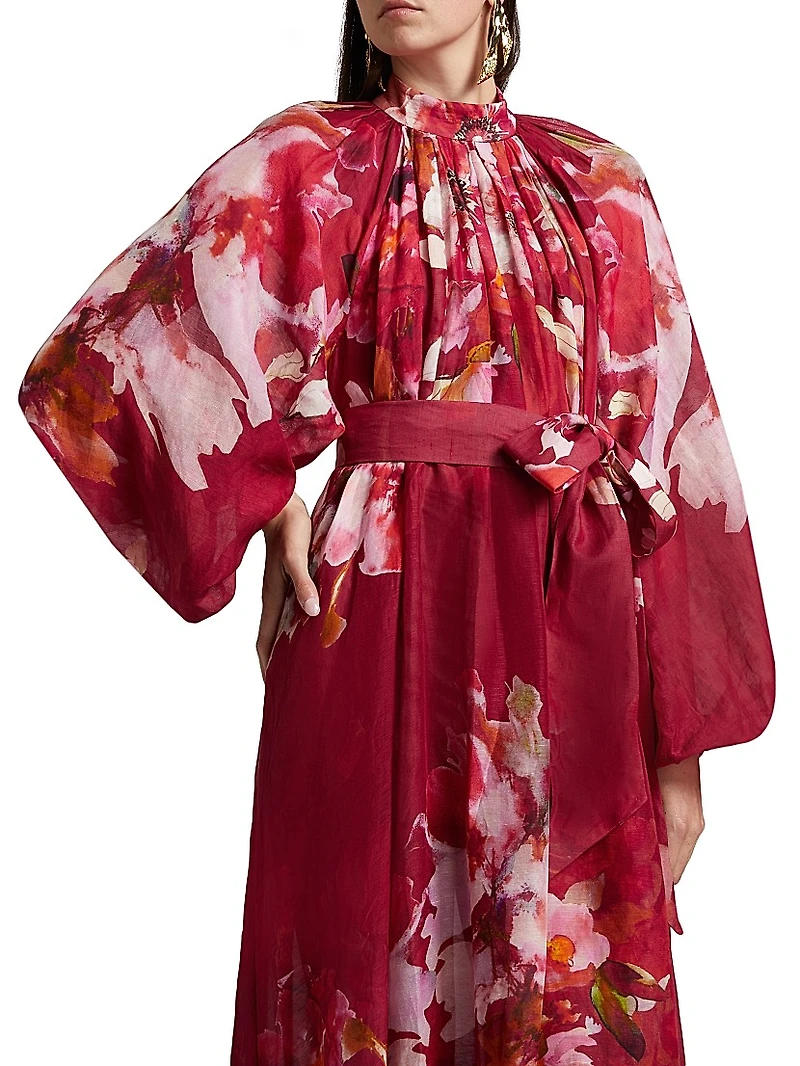 Tuhi Floral High-Low Maxi Dress