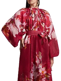 Tuhi Floral High-Low Maxi Dress