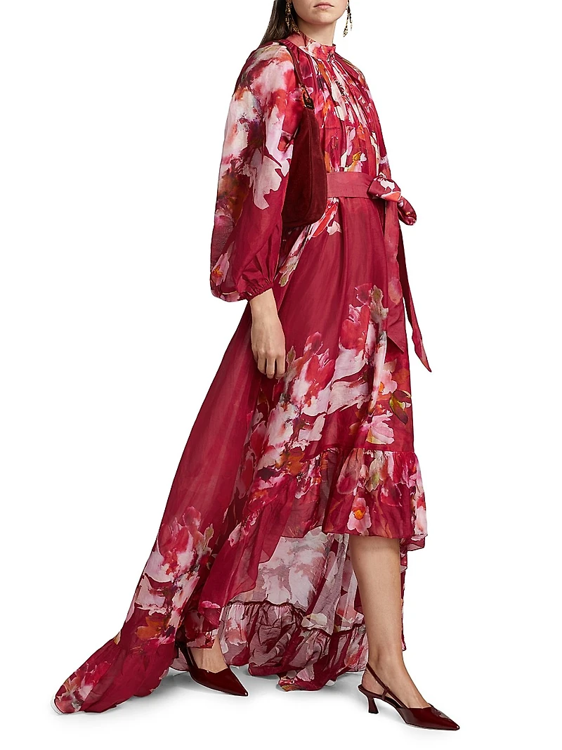 Tuhi Floral High-Low Maxi Dress