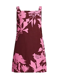 Tehr Floral Linen-Cotton Minidress