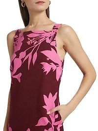 Tehr Floral Linen-Cotton Minidress