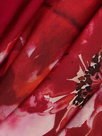 Tuhi Floral Silk Boatneck Minidress